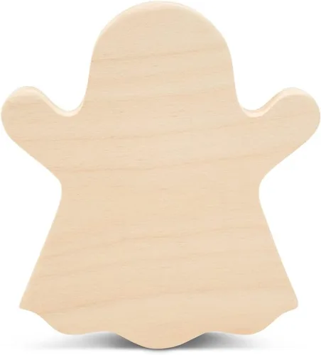 Miniatura 15 de Recorte de pavo de madera gruesa de 4 pulgadas, paquete de 2 manualidades de animales de madera para pintar para decoración de bandeja escalonada