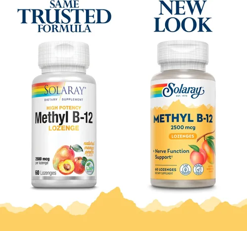 Miniatura 2 de SOLARAY Suplemento de pastillas de metilo B 12, 2500mcg 60