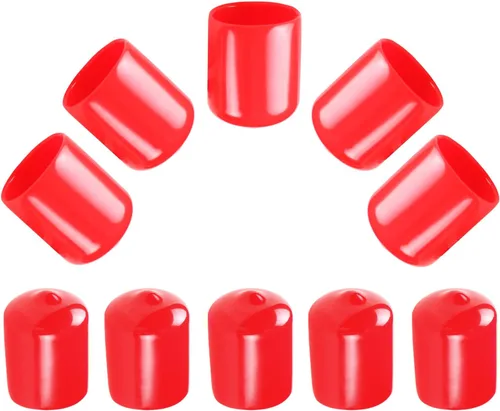 Miniatura 8 de Cubierta de tapa de extremo redondo de goma de 0.59 pulgadas (0.591 in), protectores de rosca de tornillo de PVC flexible de tubería de tubería