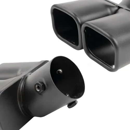 Miniatura 5 de Puntas de escape con silenciador de acero inoxidable de 60 mm / 2.36", tubo de escape doble salida con boca cuadrada, tubo de escape para coche