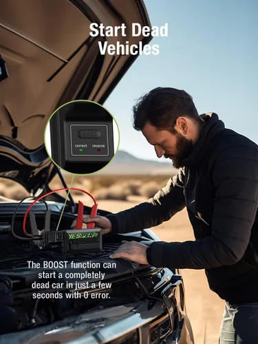 Miniatura 5 de YESPER Arrancador portátil, Arrancador de motocicleta de pico de 1500A, Caja de arranque para arrancador portátil de auto, Paquete de refuerzo