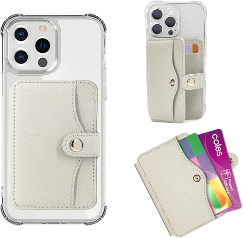 Miniatura 21 de M-Plateau Billetera para teléfono adhesiva, soporte delgado de tarjetas de crédito con adhesivo 3M para teléfono celular y funda de teléfono