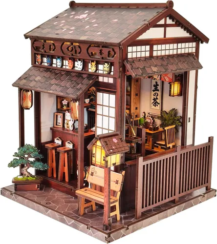 Miniatura 7 de Izakaya - Kits de rincón de libros de bricolaje japonés, rompecabezas de madera 3D para adultos, adolescentes, novia, compañeros de clase y familia