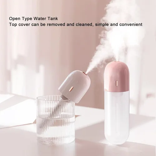 Miniatura 2 de Mini humidificador portátil, humidificador de niebla fría de 3.4 fl oz, varita humidificador recargable por USB, humidificador personal de viaje