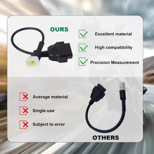 Miniatura 4 de Cable OBD apto para Delphi 6pin a 16pin adaptador de motocicleta, conector OBD2 compatible con Obd1 a Obd2 escáner herramienta de diagnóstico