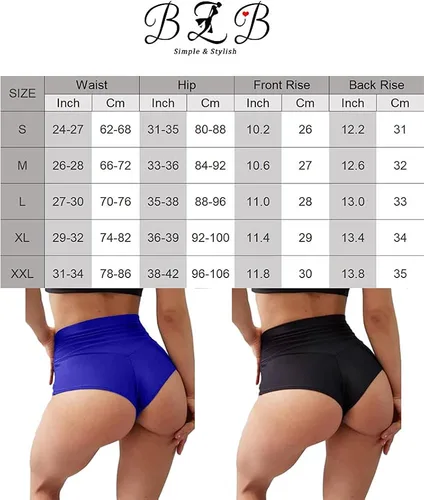 Miniatura 6 de BZB Pantalones cortos de yoga de cintura alta para mujer, para gimnasio, entrenamiento, baile, pantalones deportivos para levantamiento de glúteos