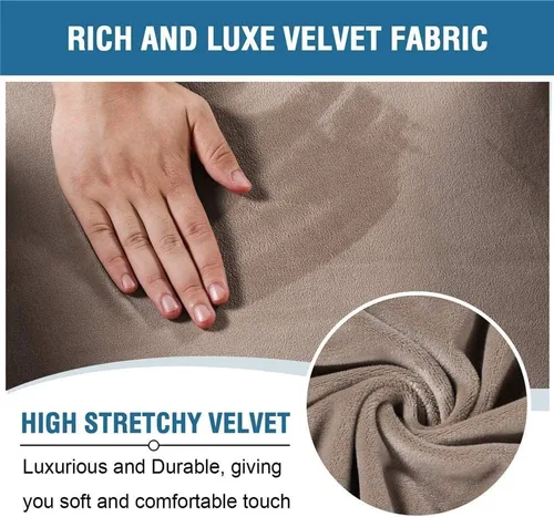 Miniatura 3 de Fundas elásticas para sillón reclinable, de terciopelo de lujo, para sofá reclinable de 3 cojines, funda para sofá reclinable súper suave, protector