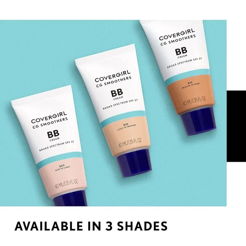 Miniatura 5 de COVERGIRL Smoothers - Crema BB ligera, 1 tubo (1.35 onzas), 810 tonos de piel claros a medios, crema BB hidratante con protección solar SPF 21
