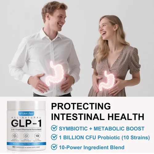 Miniatura 4 de Suplemento GLP-1 para mujeres y hombres, apoyo para el hambre y el metabolismo - Apoya GLP1 de forma natural, con mezcla de prebióticos y Blanco