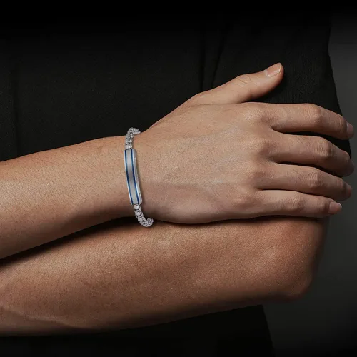 Miniatura 4 de Van Heusen Pulsera de identificación de cadena de acero inoxidable para hombre
