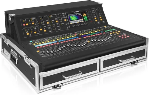 Miniatura 17 de Sound Town Estuche Mezclador ATA de Madera Contrachapada con Protección Interior de Espuma y Ruedas Integradas para Mezclador Digital Midas M32 Negro
