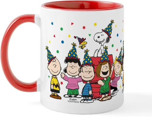Miniatura 5 de CafePress Peanuts Gang Birthday - Taza de cerámica de 11 oz (11.0 fl oz)