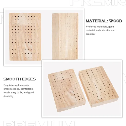 Miniatura 4 de EXCEART Base de madera con base de arcilla de 2 piezas, herramientas de escultura de cerámica y estante de secado, tabla de cuña para herramientas