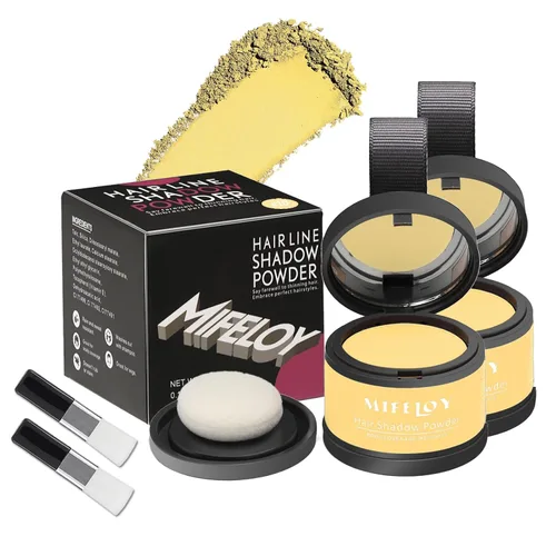 Miniatura 7 de Paquete de 2 polvos de sombra de retoque de raíz, cobertura de cabello gris, polvo de cobertura de raíces de color para mujeres para adelgazar