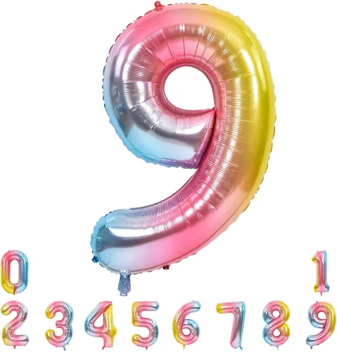 Miniatura 86 de TONIFUL 40 Inch Pastel Blue Number 8 Foil Balloons Large Mylar Foil Digital 8 Balloons for 8th Birthday, Gender Neutral Party, Baby Shower, Oro rosa