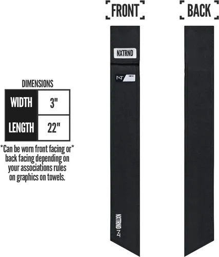 Miniatura 2 de Nxtrnd Streamer Toalla de Fútbol Americano, Toalla Deportiva Delgada, Seca las Manos y Accesorios de Fútbol Americano (Negro)