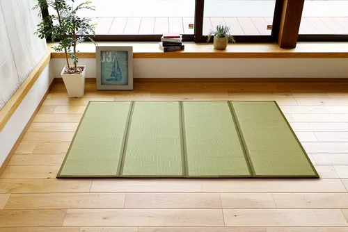 Miniatura 10 de MIINA Colchón de tatami tradicional japonés Igusa (Rush Grass), tapete para dormir, colchón de futón japonés, tapete Goza (individual, natural) 35 x