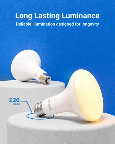 Miniatura 2 de Sunco - Paquete de 12 bombillas LED BR30, bombillas empotradas, iluminación de inundación interior, 1600 LM, 16 W (equivalente a 100 W) 3000 K 3000K