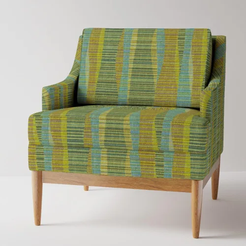 Miniatura 2 de Spoonflower Tela – Mid Century Modern Olive Green Aqua Retro 1960S Atómica Era 1950S Impreso en tela de lona reciclada Fat Quarter – Tapicería