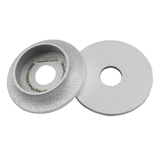 Miniatura 7 de SHDIATOOL 3 Pulgadas/75mm Rueda de Diamante de Perfil Manual Altura 10mm Demi-bullnose Borde de Molienda para Piedra Mármol Granito Roca