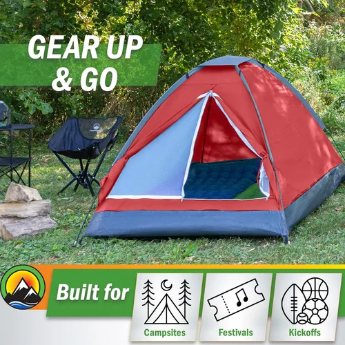 Miniatura 6 de Tienda de campaña Happy Camper para dos persona por de Wakeman Outdoors Rojo