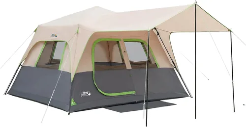 Miniatura 9 de Tienda de campaña instantánea para 8 personas, fácil instalación de 60 segundos para camping, tienda de campaña emergente, grandes tiendas