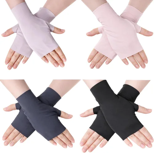 Miniatura 8 de 4 Pairs UV Gloves for Gel Nail Lamp, Sun Protection UV Gloves for Women for Gel Manicures Summer Outdoor