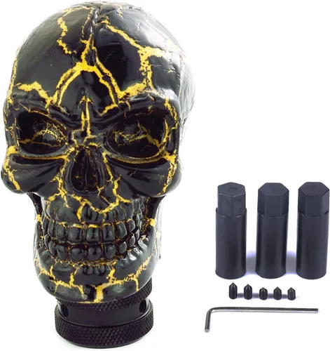 Miniatura 6 de Pomo de palanca de cambios de carreras de esqueleto para coche, palanca de cambios de calavera, se adapta a la mayoría de transmisiones automáticas