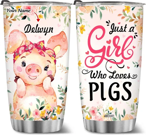 Miniatura 14 de BECHUSKY Vaso de acero inoxidable personalizado con aislamiento al vacío de flores de jirafa con tapa Just A Girl Who Loves Giraffes, taza de café