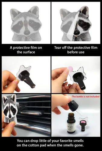 Miniatura 6 de WIRESTER Clip de ventilación con aroma fresco para automóvil, accesorios decorativos, decoración interior para autos Lindo perro perdiguero dorado