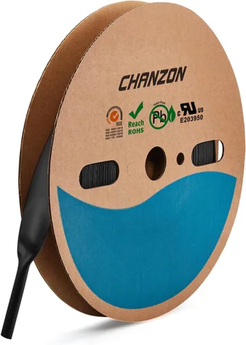 Miniatura 82 de CHANZON - Tubo termorretráctil de poliolefina de 2:1, relación 3/16" (5mm), rollo de 8 pies (2.5M de longitud total), funda transparente