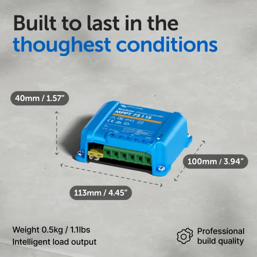Miniatura 3 de Victron Energy BlueSolar MPPT Controlador de carga solar - Controladores de carga para paneles solares - 75V, 15 amperios, 12/24 voltios