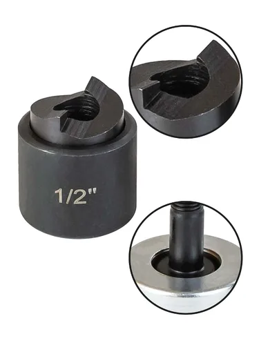 Miniatura 2 de Unidad de Perforación de Knockout de Conducto de 1/2 pulgada con Perno de Extracción Manual - Tamaño Real de Orificio de 0.89 pulgadas, Uso Versátil