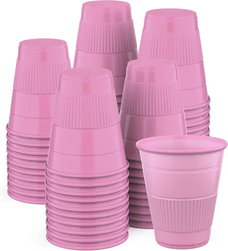Vasos desechables | Paquete de 50 | Vasos de plástico de 5 onzas, tazas de baño pequeñas perfectas como medicina, agua, enjuague, enjuague bucal,