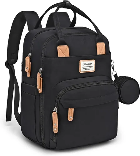 Miniatura 24 de RUVALINO Mochila para pañales, mochila de viaje multifunción, bolsa de maternidad para bebé, gran capacidad, impermeable y elegante, gris hierro