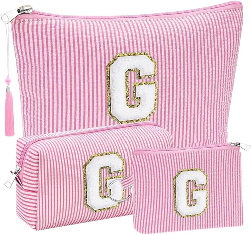 Miniatura 49 de Regalos Iniciales Bolsitas de Cosméticos de Viaje Juegos para Cartera, 3pcs Bolsitas Stoney Clover Dupes Bolsa de Maquillaje, Juego de Bolsas