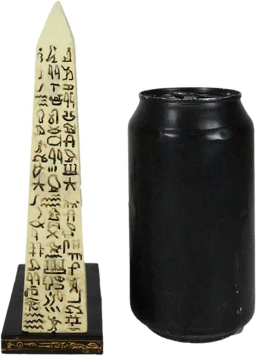 Miniatura 5 de Ebros Gift Tema egipcio Anubis Chacal Perro Deidad Arrodillado por pilar de obelisco jeroglífico Quemador de incienso Escultura Estatuilla de resina