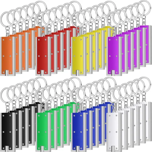 Miniatura 8 de Hicarer 64 Piezas Linternas Llavero a Granel Mini Potentes Luces LED de Llavero Linterna Portátil para Emergencia Camping Equipo al Aire Libre