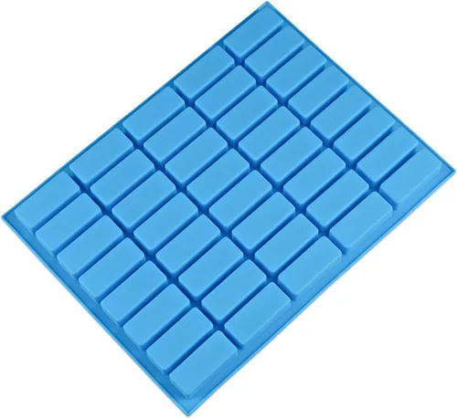 Miniatura 8 de V-fox 40 Cavities Rectangle Caramel Candy Silicone Molds for Chocolate Truffles, Ganache, Jelly, Candy and Praline, Ice Cube Tray, Random