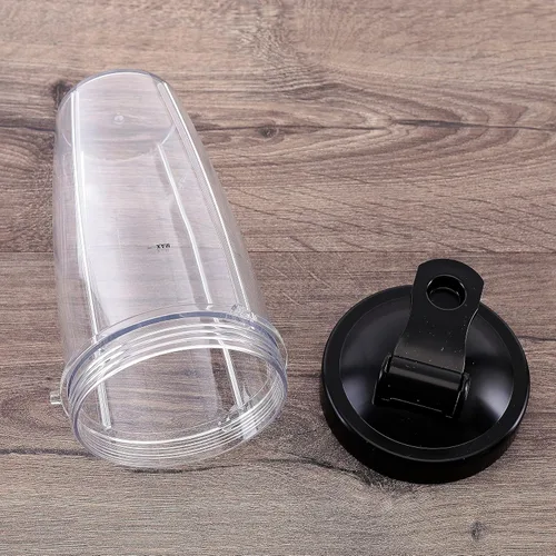 Miniatura 5 de NutriChef Vaso de mezcla grande de 24 onzas – Piezas de repuesto Contenedor de mezcla Tritan transparente con tapa para sorber y sellar, funciona