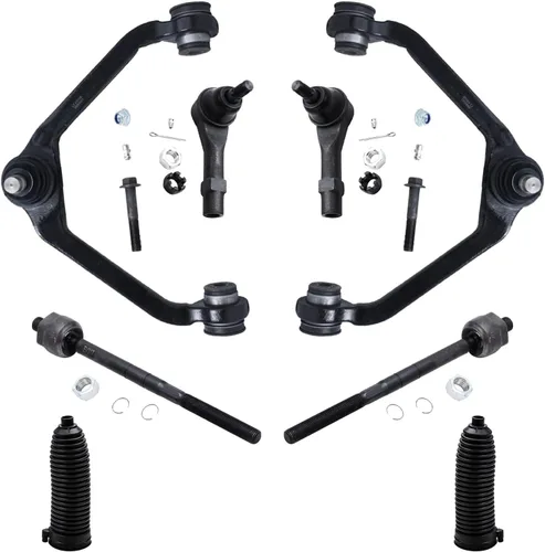 Miniatura 333 de Detroit Axle - Kit de brazos de control de extremo delantero de 8 piezas para Dodge Dakota 00-04, Durango 00-03, 4 brazos de control superior e
