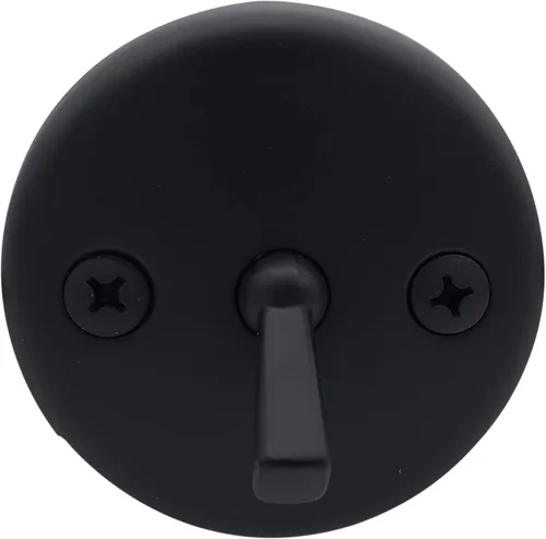 Miniatura 3 de Westbrass R92-62 - Juego de molduras para bañera de palanca de viaje de 3-1/8 pulgadas con placa frontal de desbordamiento de 2 agujeros, negro mate