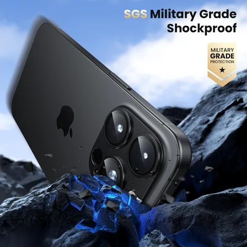 Miniatura 5 de WSKEN Protector de lente de cámara para iPhone 16 Pro/iPhone 16 Pro Max, [Grado Militar A Prueba de Roturas] [Fuerte Adsorción] Protector