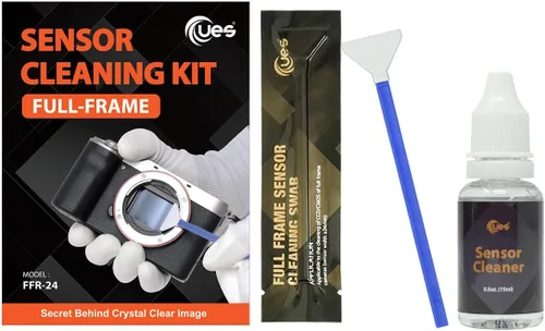 UES Kit de limpieza de sensor de cámara de fotograma completo FFR24: hisopos de limpieza de sensores de 0.551 x 0.945 in y solución líquida