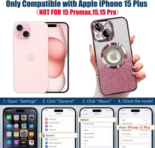 Miniatura 374 de Misscase Funda magnética con purpurina para iPhone 11 compatible con MagSafe, protección completa, delgada, a prueba de golpes, antiarañazos