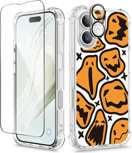 Miniatura 156 de GVIEWIN - Funda floral para iPhone 14 de 6.1 pulgadas, protector de pantalla + protector de lente de cámara, no se amarillenta, a prueba de golpes