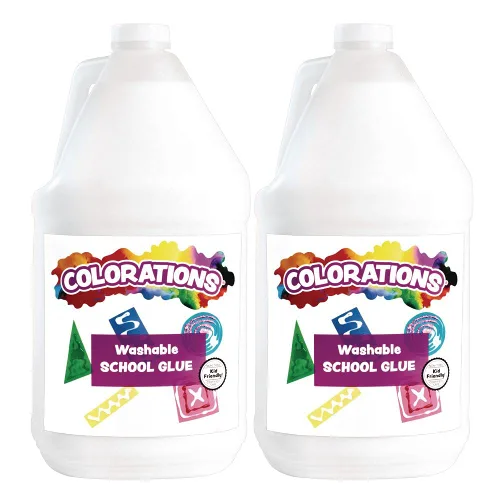 Miniatura 11 de Colorations Pegamento blanco lavable - 1 galón, se seca transparente, ideal para manualidades, escuela, uso en casa y oficina, no tóxico, perfecto