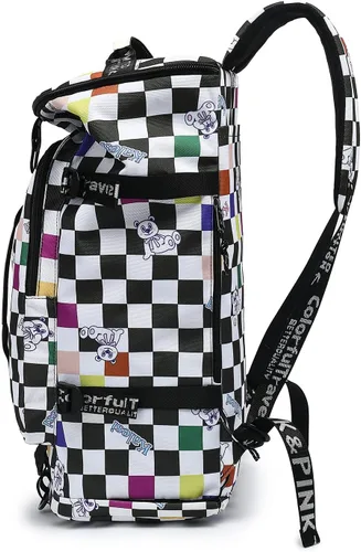 Miniatura 8 de Kalesi Bolsa de lona para gimnasio, 4 vías, impermeable, con compartimento para zapatos, para viajes, deporte, senderismo, laptop
