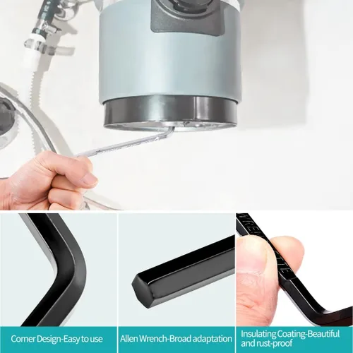 Miniatura 4 de 2 llaves de eliminación de basura, llave Jam-Buster de diseño alargado, herramienta Allen para eliminación de basura compatible con InSinkErator