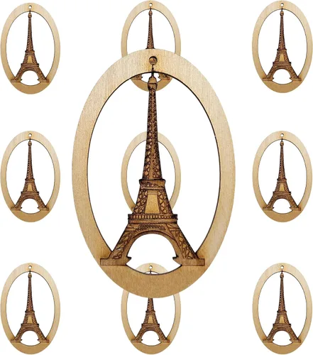 Miniatura 4 de Adornos de la Torre Eiffel para árbol de Navidad, adorno de Navidad de París, recuerdo de viaje de París Francia, regalo temático de viaje